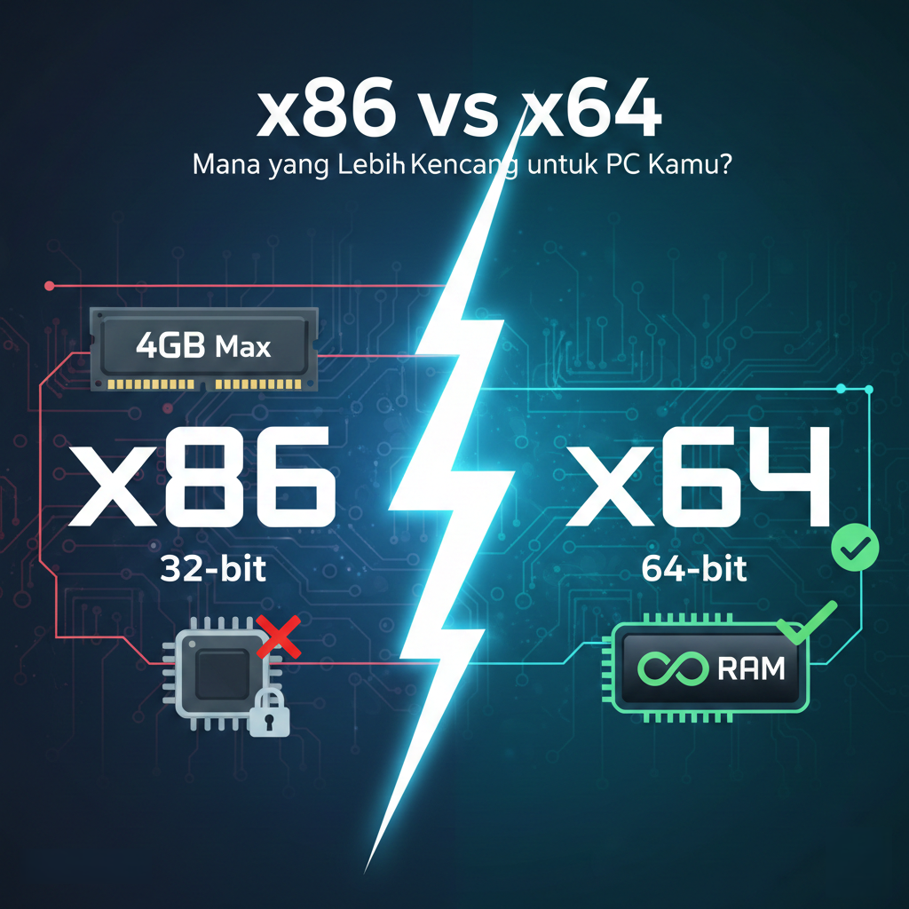 Perbedaan x86 dan x64: Jangan Sampai Salah Pilih Biar PC Nggak Lemot!